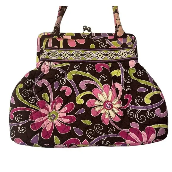 Vera Bradley Floral Bag With Clasp - Picture 5 of 16